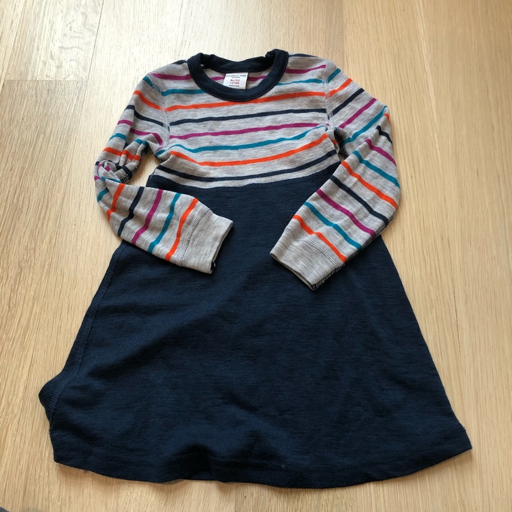 Polarn O Pyret 100% merino wool dress EUC